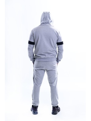 Мъжки спортен екип с худи MIYOR grey/black