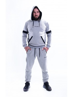 Мъжки спортен екип с худи MIYOR grey/black