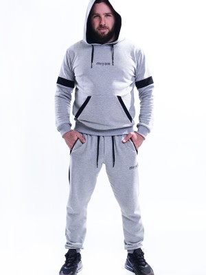 Мъжки спортен екип с худи MIYOR grey/black