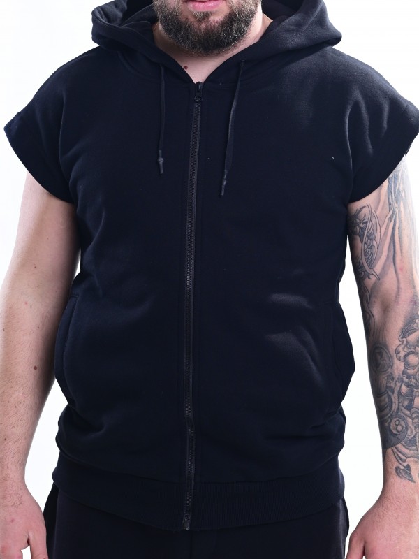 Мъжки елек MIYOR Black Zip – черен