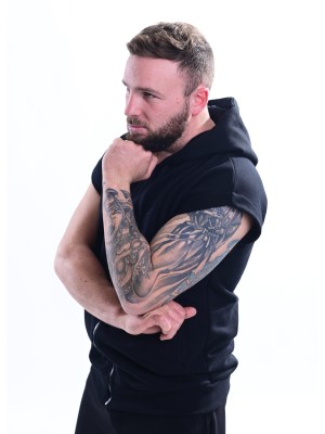 Мъжки елек MIYOR Black Zip – черен