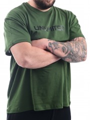 Зелена oversized тениска MIYOR Unlimited Зелена памучна oversized тениска MIYOR Unlimited с щампа от висококачествено текстилно фолио.