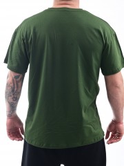 Зелена oversized тениска MIYOR Unlimited Зелена памучна oversized тениска MIYOR Unlimited с щампа от висококачествено текстилно фолио.