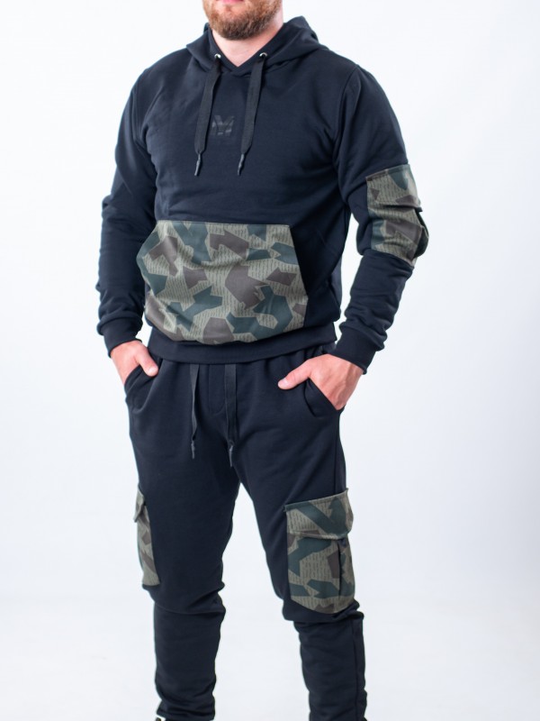 Мъжки екип MIYOR в черно с камуфлаж