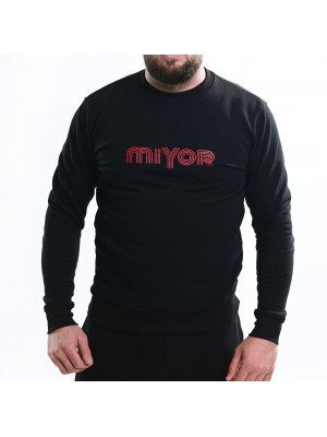 Мъжка спортна блуза MIYOR Red Accent – черна