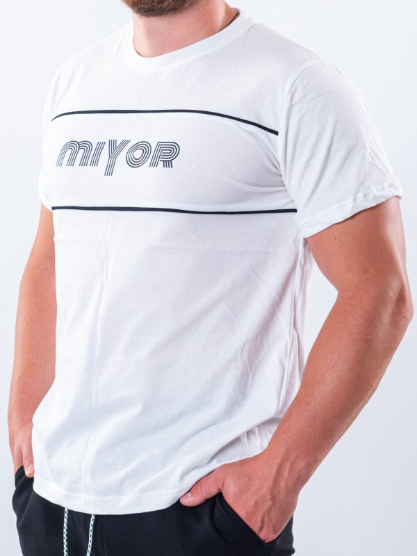 Мъжка бяла тениска MIYOR