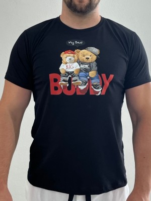 Мъжка тениска MIYOR Buddy – черна