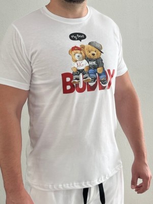 Мъжка тениска MIYOR Buddy – бяла Мъжка тениска MIYOR Buddy – бяла