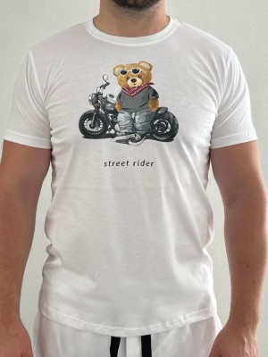 Мъжка тениска MIYOR Rider – бяла