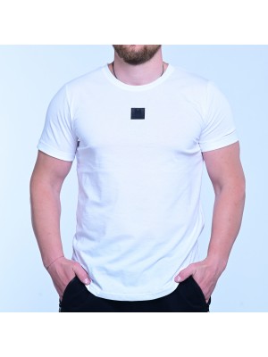 Мъжка вталена тениска MIYOR Slim – бяла