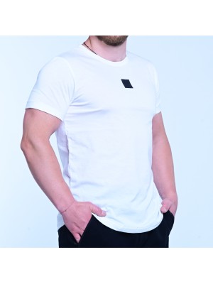 Мъжка вталена тениска MIYOR Slim – бяла