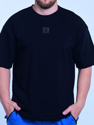 Мъжка тениска MIYOR Oversized Joker Black – черна
